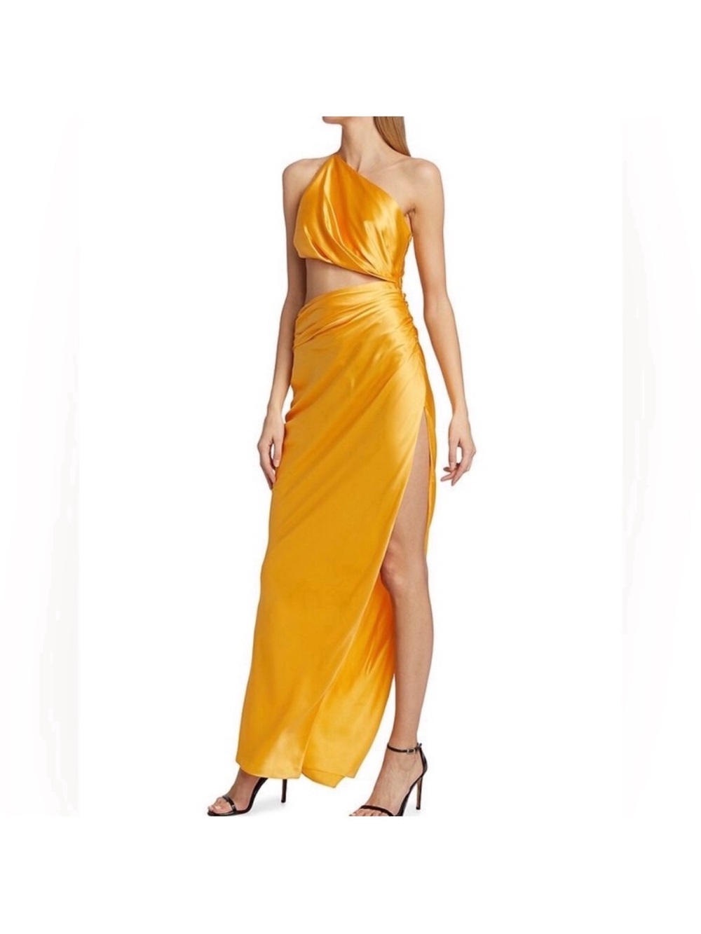 The Sei Silk Cut-Out Gown in Yolk
